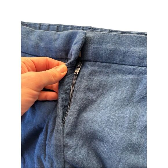 Abercrombie & Fitch Linen Cotton Pants size XL Dark Blue - Picture 9 of 12